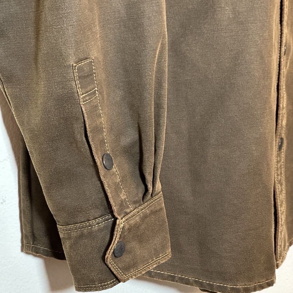 ClearWater Outfitters Faux Suede Ranch Jacket Men Large Snap Front Chore Shacket - Picture 7 of 13